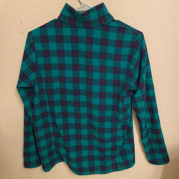 Lands End Fleece 1/4 Zip Buffalo Plaid Women’s Sz SM - Picture 4 of 5